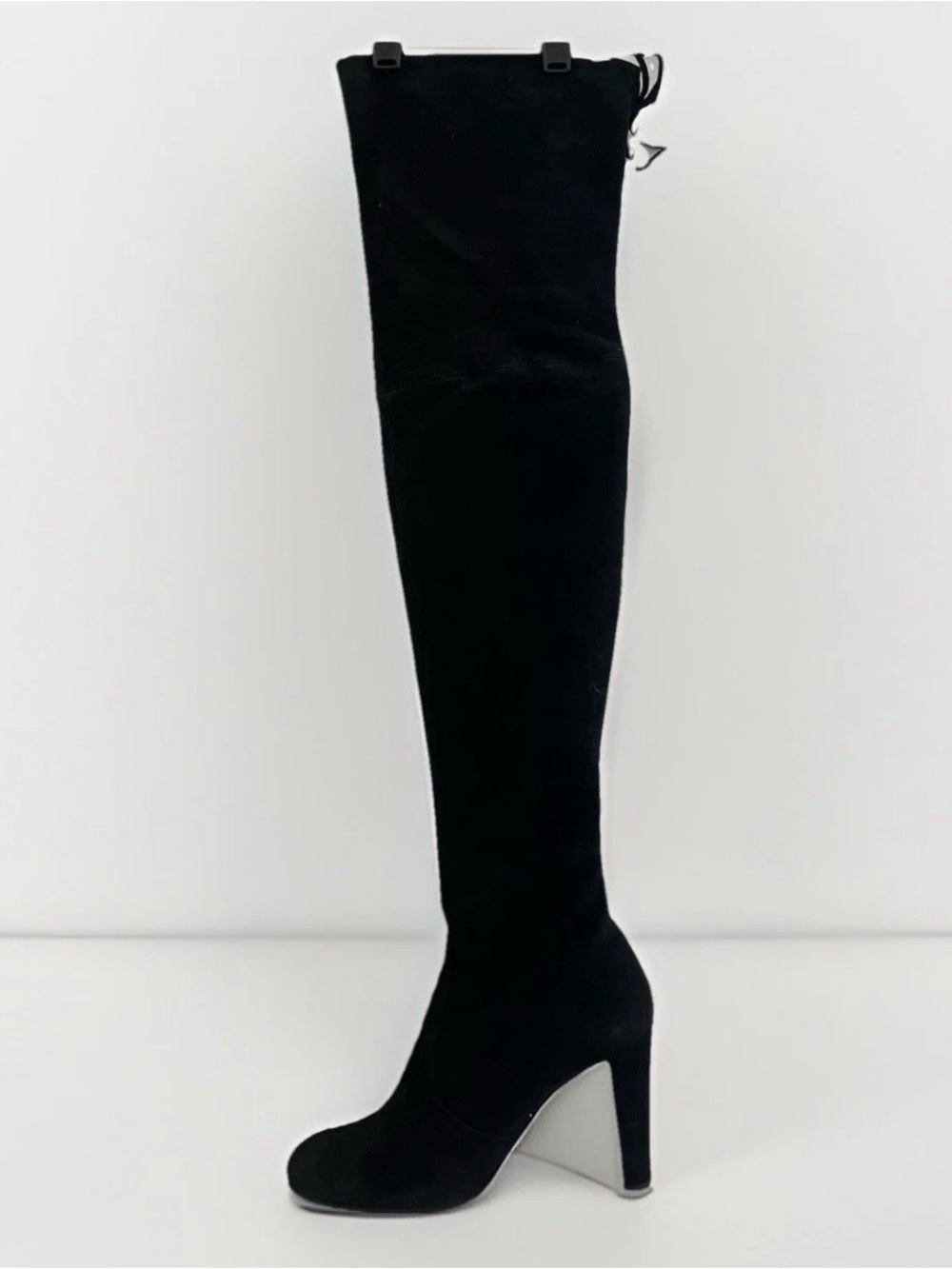 Stuart Weitzman Highland Black Suede Over-the-Knee High Heel Boot 9